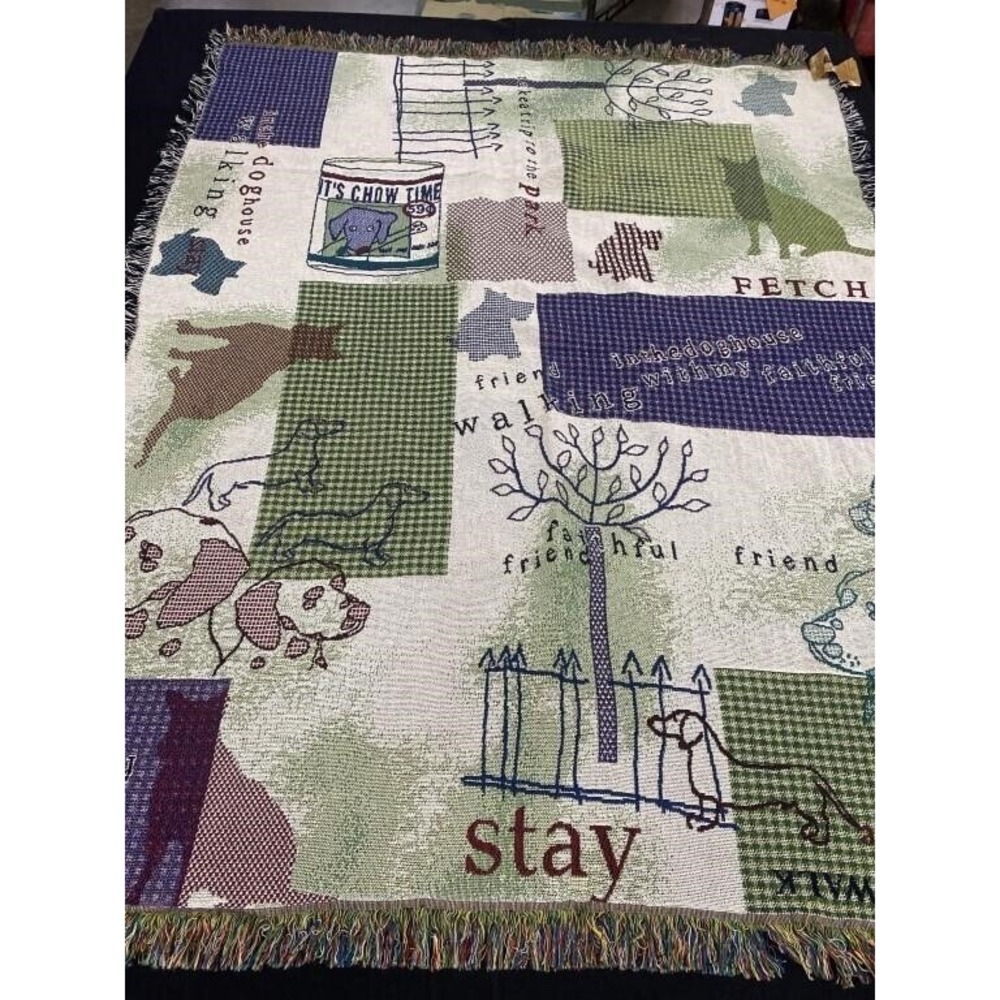 American Classics Lifestyles Faithful friend Dog Tapestry Throw USA Made